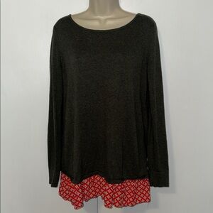 Matilda Jane My Miracle Twist Back Sweater w Ruffle Layered Look Women’s S Small